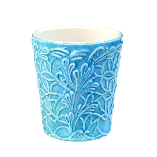 大きめサイズのコーヒーカップターコイズブルー