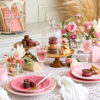 バレンタインはピンクのテーブルコーディネート