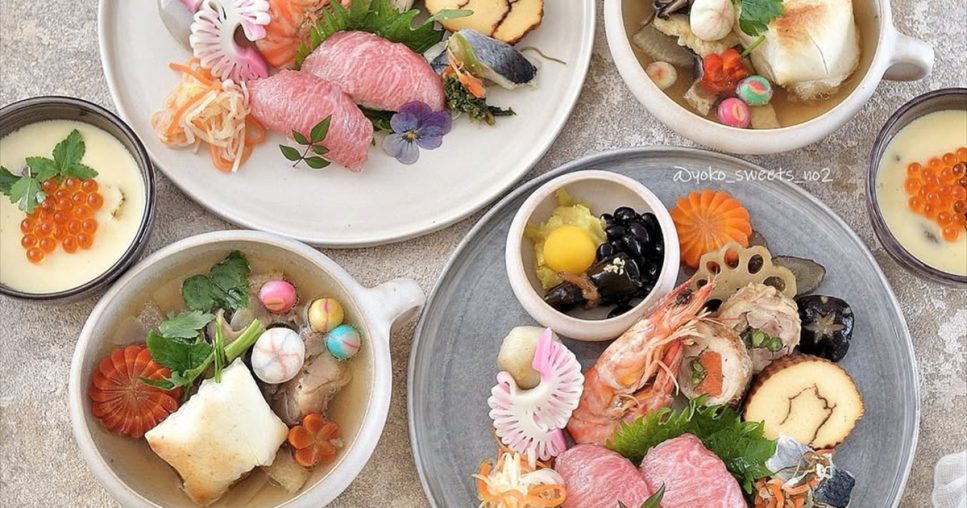 シンプルモダンな北欧食器で魅せるワンプレートおせち