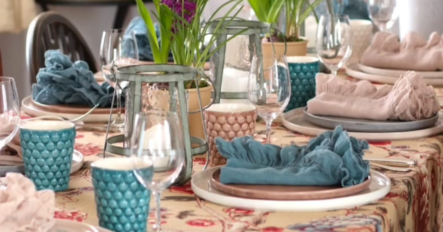 イタリアの風を感じる春のテーブルコーディネートとマテュースの食器