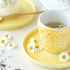 イエローの食器で明るいおうちカフェ 黄色の小皿